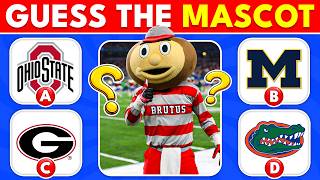 Guess the College Football Team by Their Mascot 🐾🏈 | 50 Teams | Sport Quiz USA