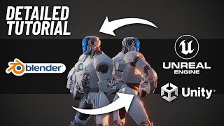 Blender to Unreal & unity - Exporting rigged character - Extensive guide