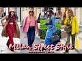 April 2024 spring street style  best looks from milans fashion street  italian outfit inspiration
