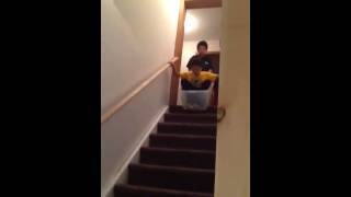 Stair Sliding Goes Wrong