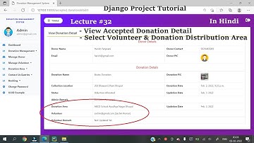 #32 Python Django Project || Donation Management System || Hindi