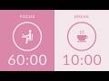60 10 Pomodoro Timer With Pink Noise 3 Hour Study With Me For Deep Focus ADHD 