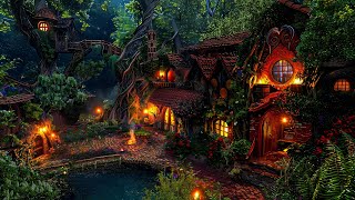 Enchanted Forest - Fantasy Cottage in the Middle of the Forest - Campfire, Crickets, Nature Sound screenshot 5