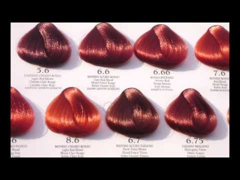 Different Shades Of Red Hair Chart