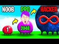 Noob vs pro vs hacker in blob merge 3d max level 2048 all skins