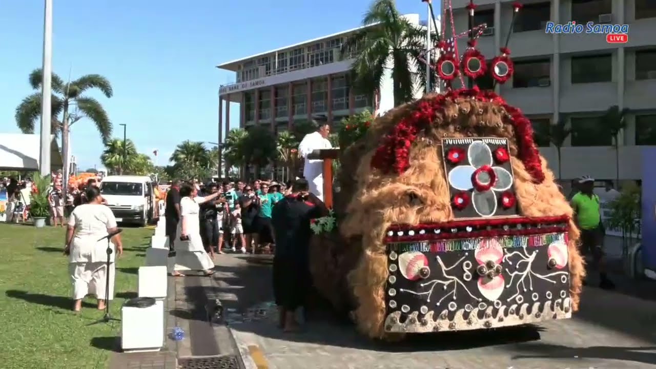 Samoa 60th Independence Celebrations Float Parade arrival 2022 - 9 SEP