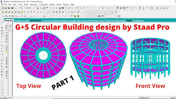 Circular Building design by Staad Pro Software | G+5 building | civil engineering | online course |