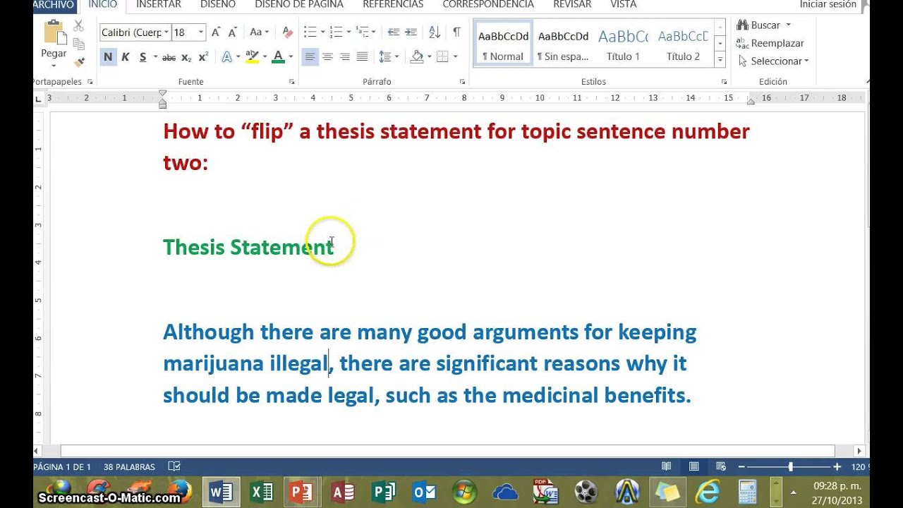 how to create a thesis statement youtube