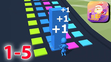 NEW GAME - Stack Colors - Level 1-5  -  New Update Gameplay Walkthrough - All Level (iOS, Android)