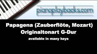 Papagena (Die Zauberflöte, W.A. Mozart) Playback Instrumental Demo Originaltonart G-Dur