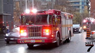 Toronto Fire Services - Pumper 314, Aerial 312, &amp; Chief 31 Responding