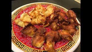 Easy Cream Cheese Wontons in air fryer