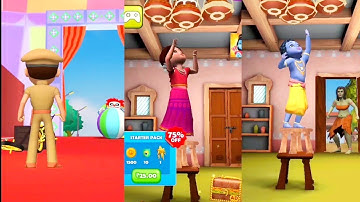 Little singham cycling wala Vs Little Krishna and little Radha running game in android mobile