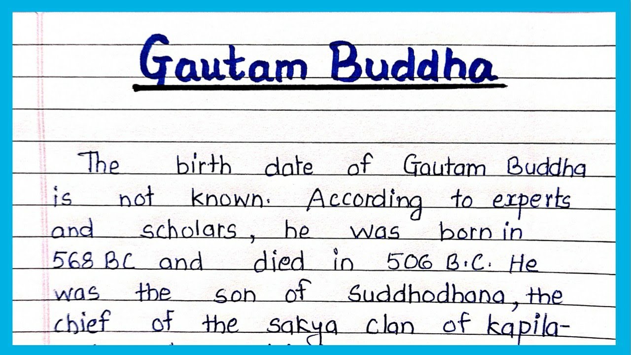 essay on gautam buddha 500 words in english