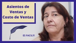 Asiento de VENTAS de MERCADERIAS 😉 COSTO de VENTAS - Registración en el LIBRO DIARIO