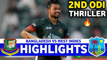 Bangladesh Vs West Indies 2nd Odi Match Highlights 2025 | BAN VS WI
