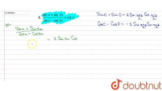 Sin X Sin 3x Cos X Cos 3x Cot X Youtube