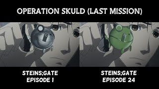 Steins;Gate - Operation Skuld Execution (Real Time Comparison) | English Caption Added