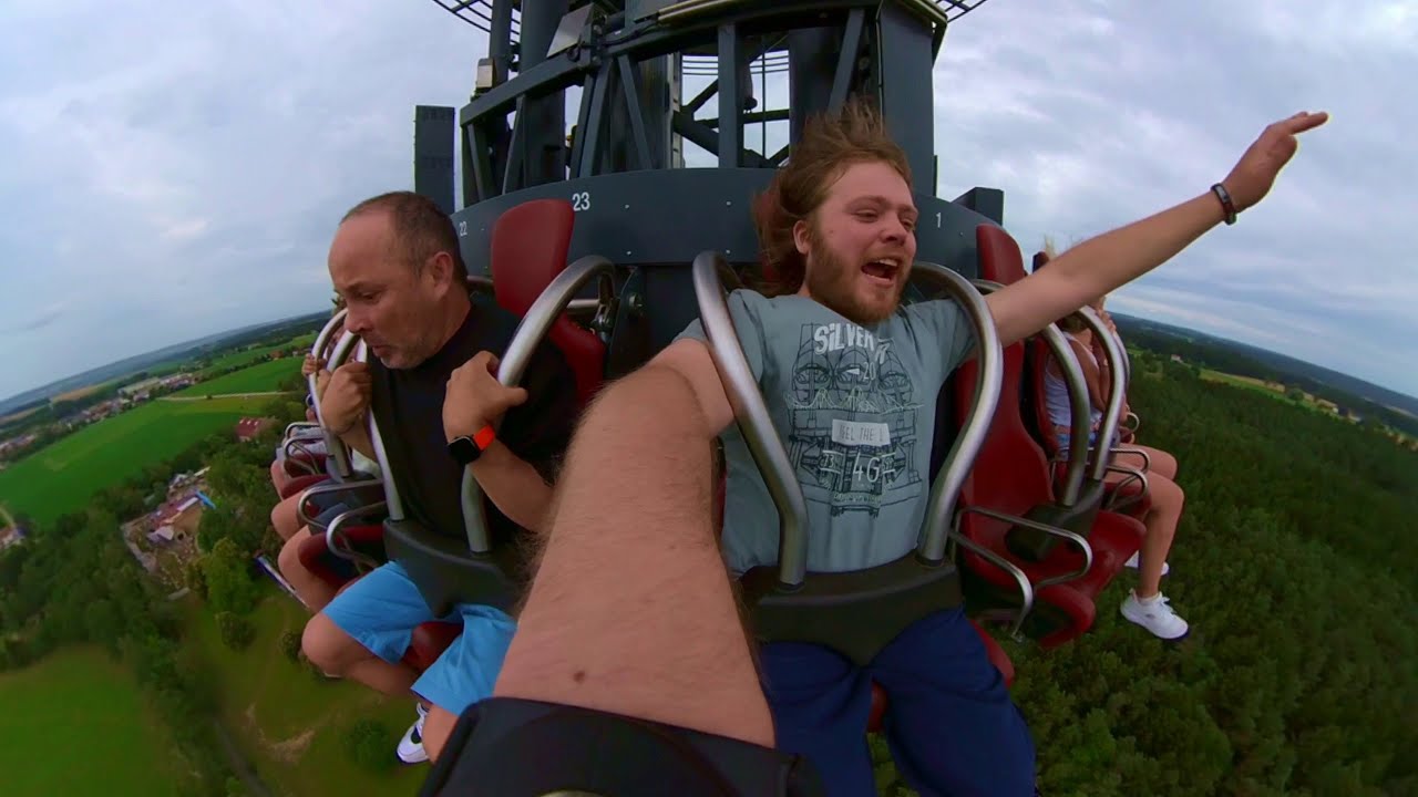 Voltrum (Drop Tower) - Stabilized Onride - Bayern-Park, Germany 2024