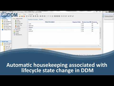 DDM PDM / PLM - Automatic housekeeping associated with lifecycle state change