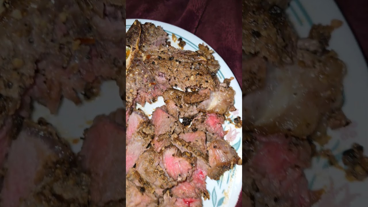 Steak Dinner With Loaded Baked Tater And Canned Mixed Veggies 