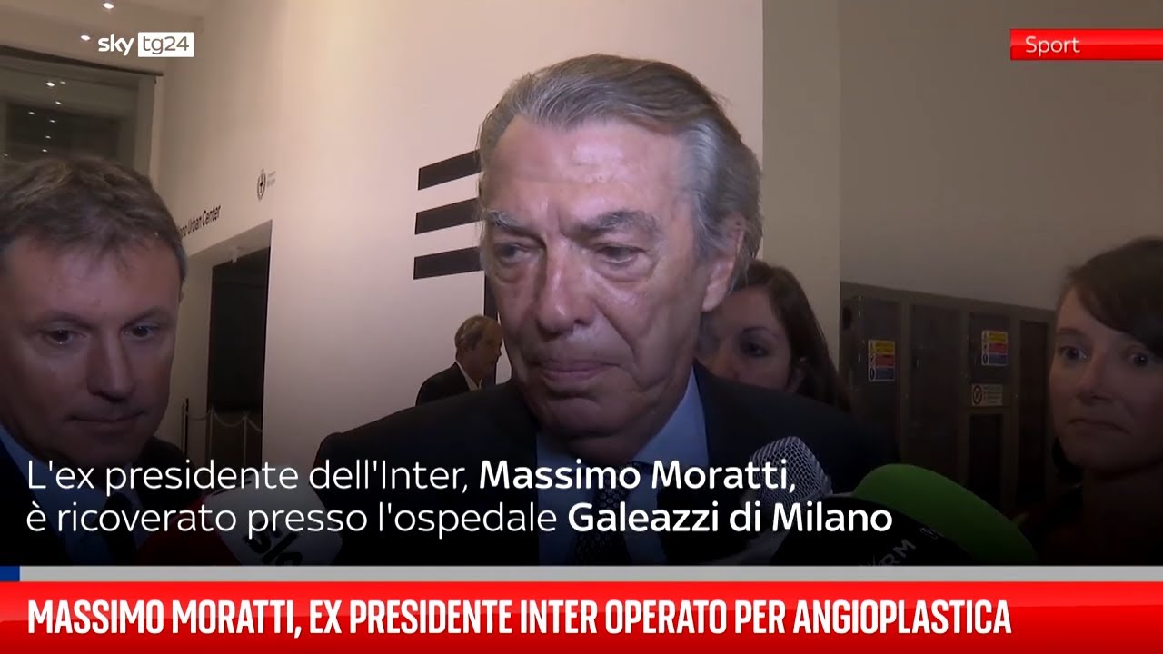 Massimo Moratti, l'ex presidente dell'Inter operato per angioplastica ...
