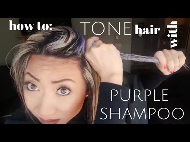 to TONE hair with purple shampoo - YouTube