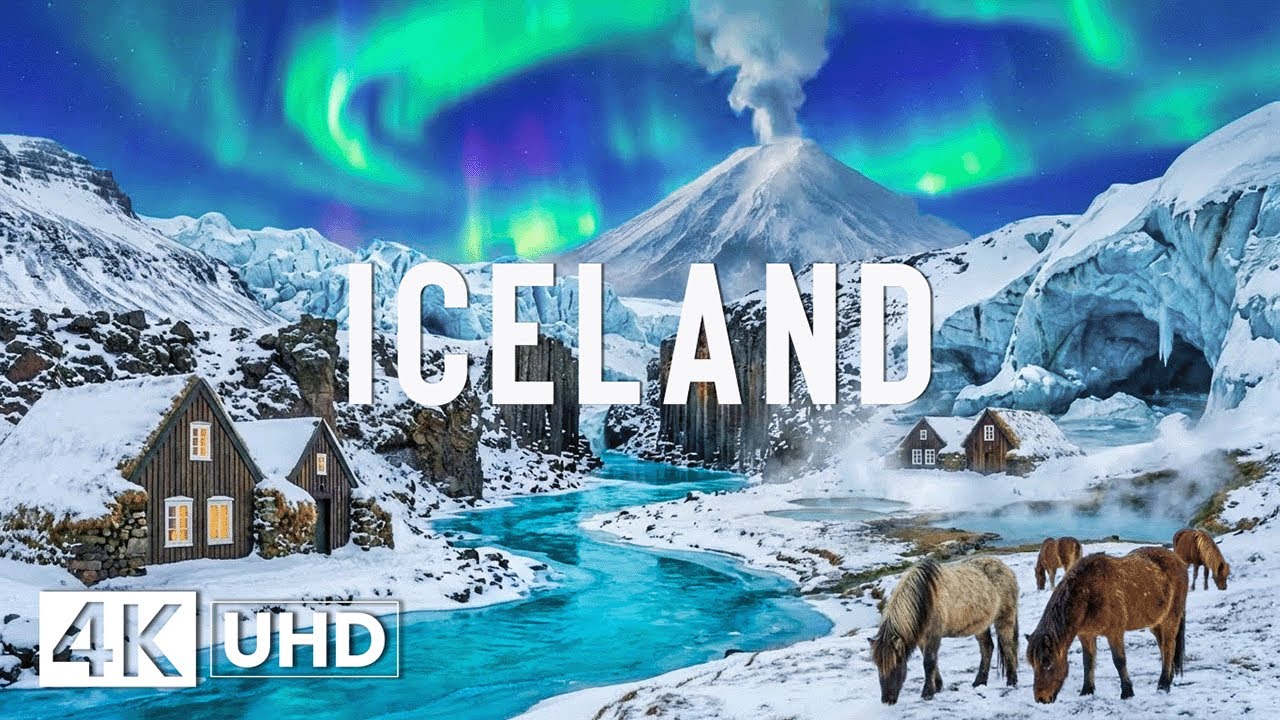Iceland 4K | Winter Paradise – Frozen Landscapes, Northern Lights & Arctic Beauty
