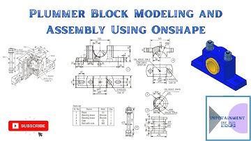 Plummer block | A pillow block bearing | Onshape 3D modeling and Assembly | Plummer block assembly