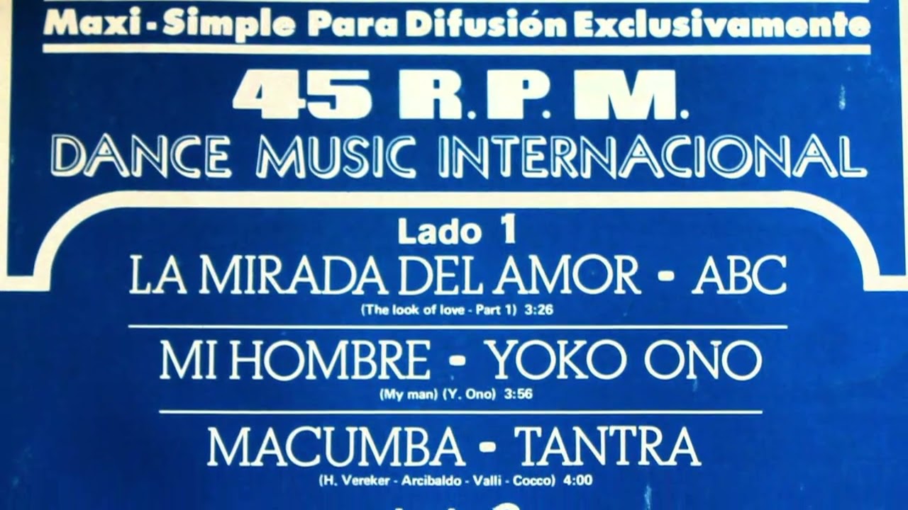 Maxi Simple 45 RPM Dance Music Internacional ℗ 1983 PolyGram - Vinilo