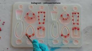 How to make earrings in earrings jewellery mold in resin art full details tutorial/ resin art videos