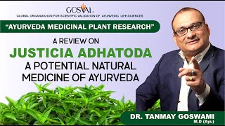 GOSVAL | A REVIEW ON JUSTICIA ADHATODA A POTENTIAL NATURAL MEDICINE OF AYURVEDA | Dr TanmayGoswami