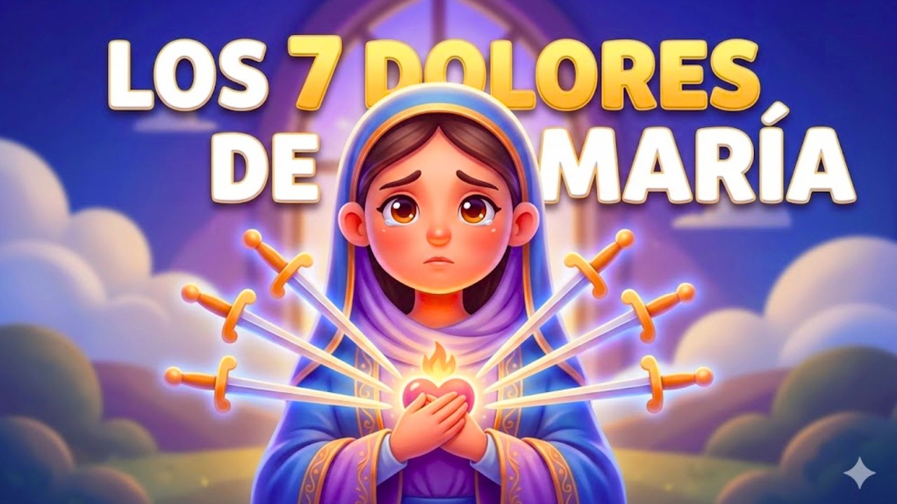 Los 7 DOLORES de la VIRGEN MARÍA 😭 (ANIMADO PARA NIÑOS) | PequeFe