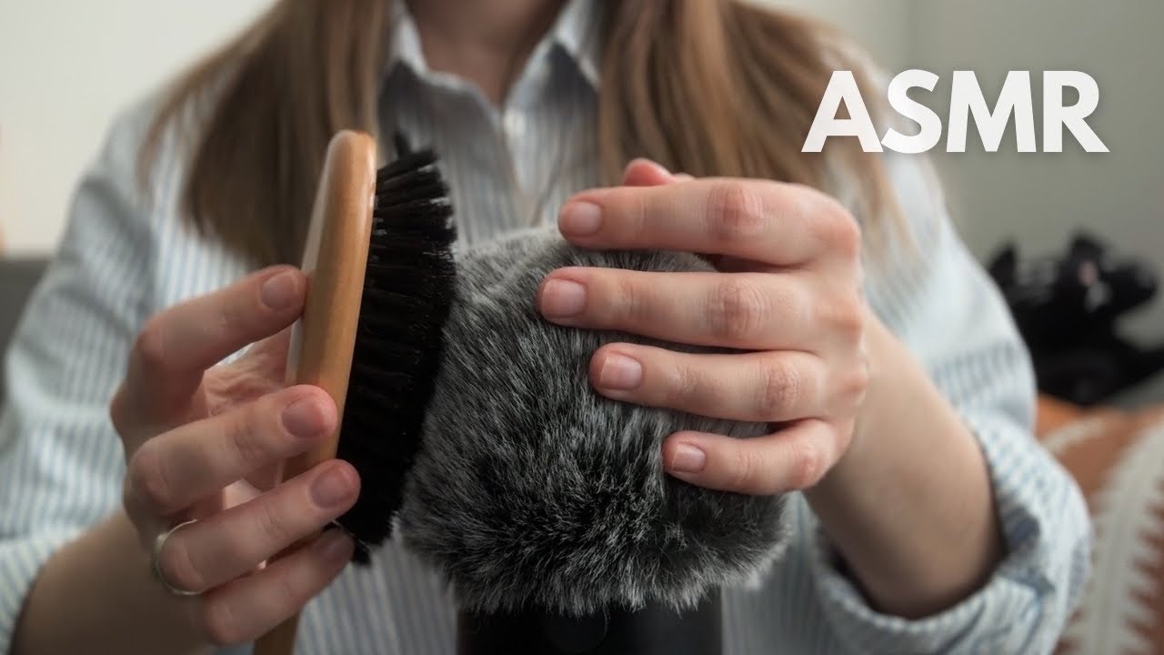 ASMR Fluffy Mic Brushing 😌 No Talking - YouTube