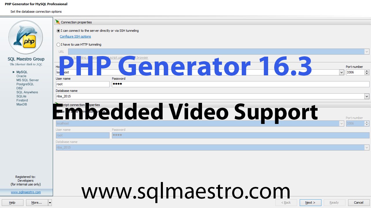 PHP Generator 16.3 new features. Part 2. Embedded Video Support - YouTube