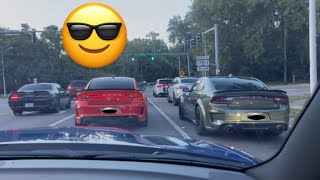 Cutting up in Traffic With Jacksonville Car ClubRaced A Hellcat DurangoIn My 2022 Redeye‼