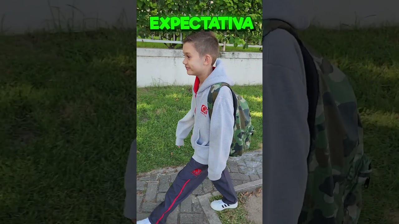 Expectativa VS Realidade indo pra escola