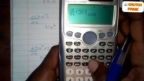 How to solve differentiation using your calculator(Casio Cs- 991 ES plus)