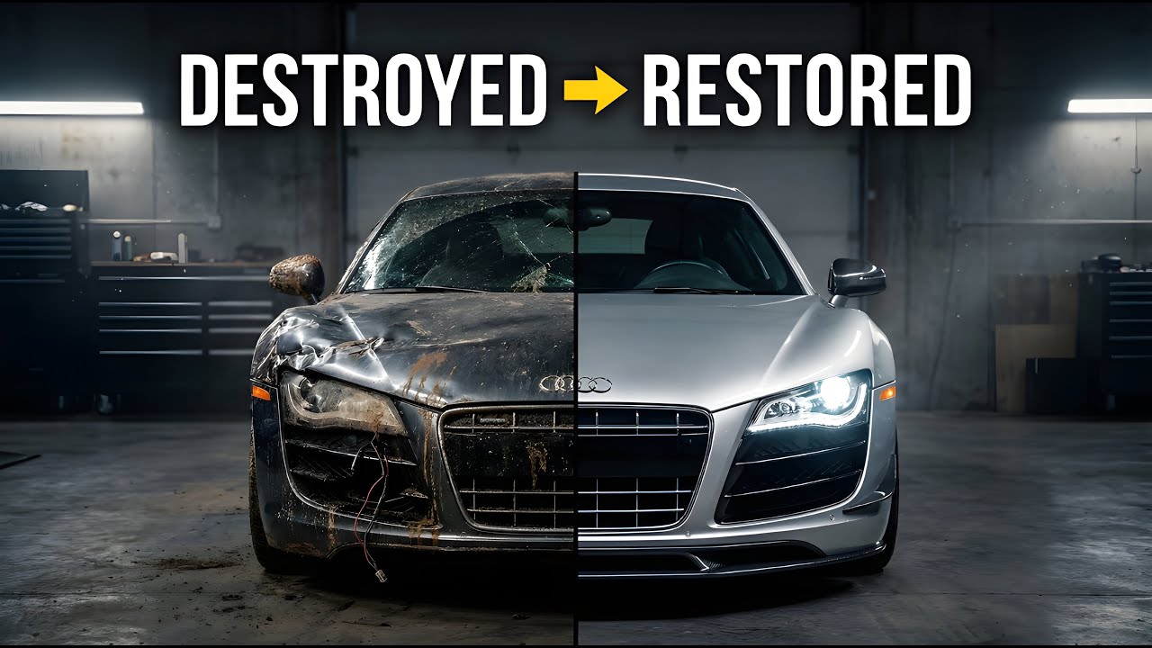 Abandoned Audi R8 Restored to Perfection | ASMR Car Restoration