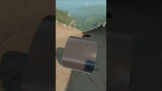 Heavy Steel Coil vs Cars! 😱 watch till end #beamngdrive #carcrashes #bytedriver