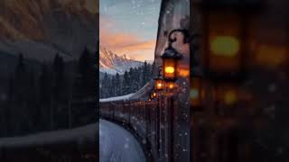 Train 🚂 Rumbling and Chilly Winter Storm #snow #cozynights #relax #asmr #relaxing