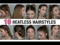 10 HEATLESS HAIRSTYLES