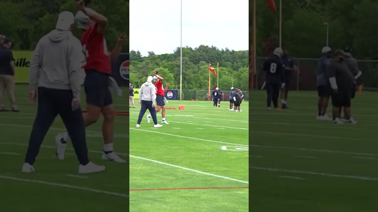 Drake Maye going DEEP at Day 2 of 