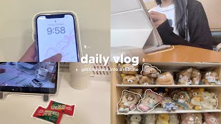 getting back into a schedule 🎧 working at cafes, skincare routine, grocery shopping, productive vlog