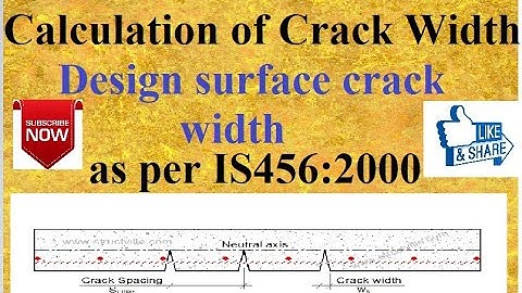 Calculation of Crack Width formula I Design Crack Surface Width for the beam & slab As perIS456:2000
