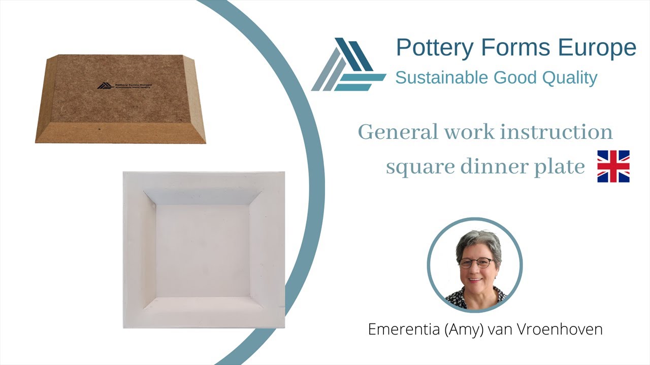 Pottery Forms Europe general work instruction square dinner plate YouTube