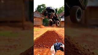 Dump Truck Jump Over Dirt Mound#RCDumpTruck #RCJump #OffRoadRC #RCConstruction #RCShorts