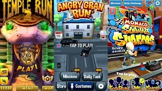Temple Run 2 Blazing Sands VS Subway Surfers VS Angry Gran Run Android iPad iOS Gameplay screenshot 4