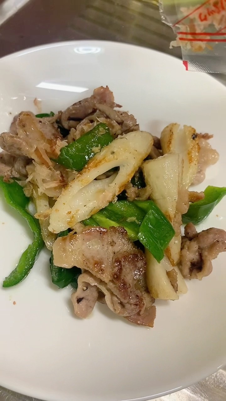 ちくわ #porkslicerecipe #greenbellpepper #easyrecipe #cooking