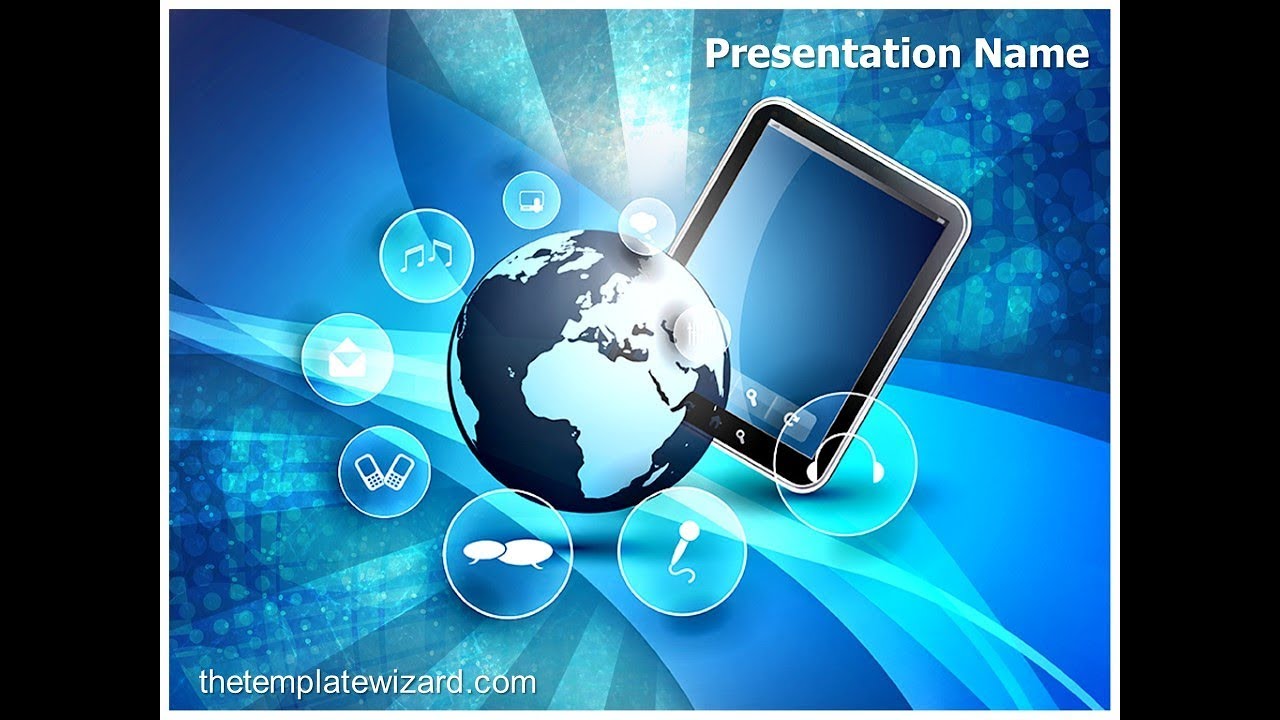 Internet Cloud Computing PowerPoint Template | thetemplatewizard.com